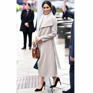 Mackage Mai Double-faced Wrap Coat in Taupe Size XS